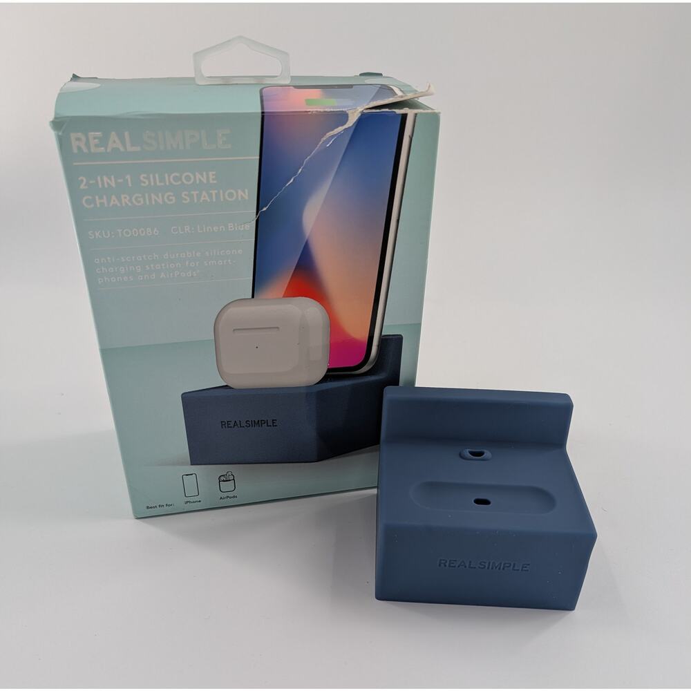 Real Simple Silicone Charging Station Blue